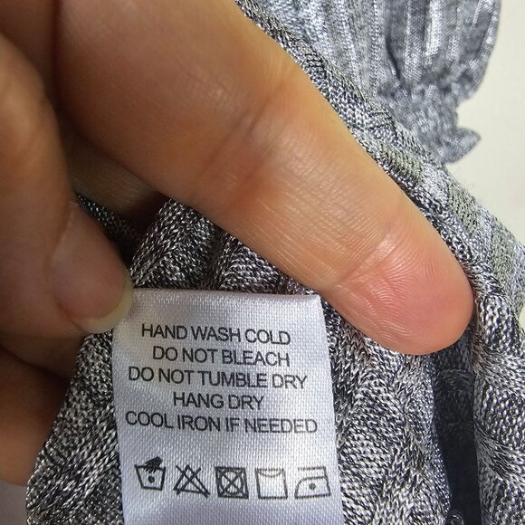 Tularosa Dries Mini Dress Sz M Silver Metallic Belted Pleated Cocktail Party - Picture 12 of 16